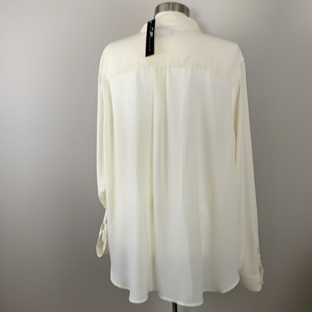 NEW Investments Ivory Boyfriend Shirt Vintage - Picture 5 of 13